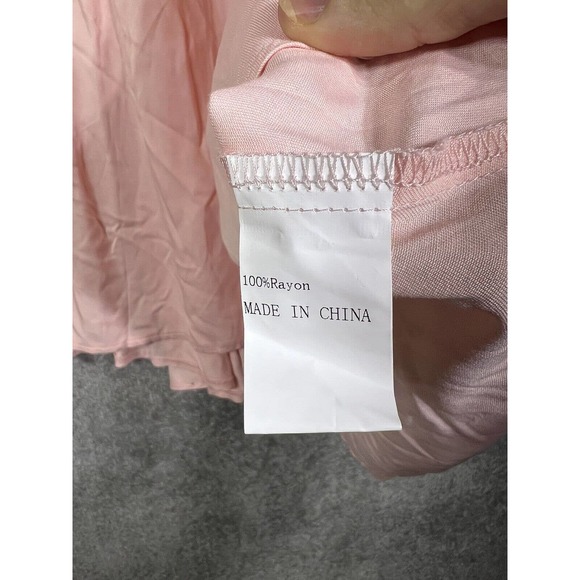 Kirundo Sleeveless Halter Pleated Dress Womens Size Large Peach-Pink Keyhole NWT - Picture 4 of 12